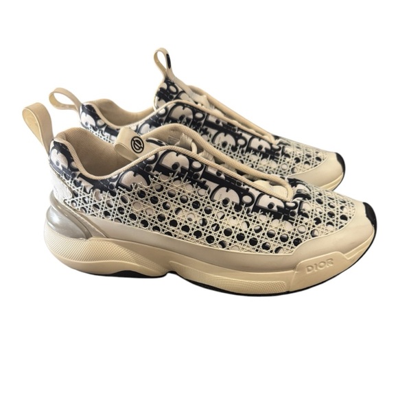 Dior B24 ‘Dior Oblique’ White Cannage Sneakers in Great Condition Unisex Sz 39 - Picture 1 of 12
